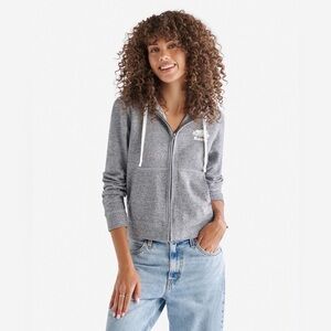 Roots Women's Heather Gray Zip-Up sweater size XS